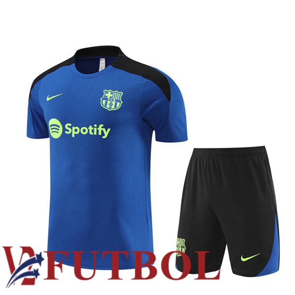 Oferta Camiseta Entrenamiento FC Barcelona Cortos Azul 2024 2025 Baratas