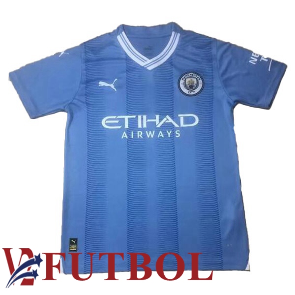 Camisetas De Futbol Manchester City Primera Azul Versión Fuite 2023/ ...