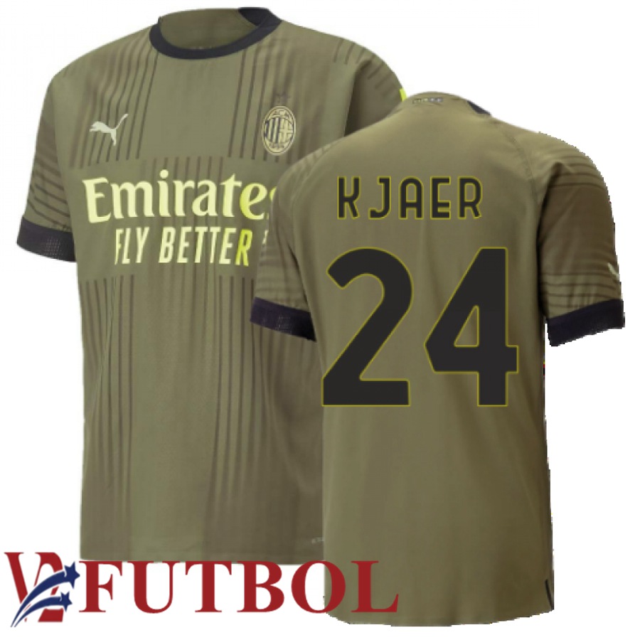 Tienda Al Por Mayor Online Camisetas Futbol AC Milan (Kjaer 24) Tercera ...